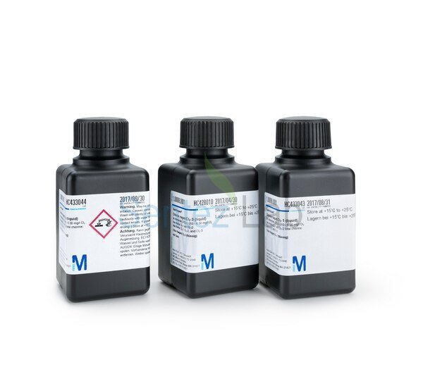 Merck 100086 Chlorine reagent Cl₂-1 (liquid) for chlorine test (DPD) 0.010 - 6.00 mg/l Cl₂ free chlorine 200 Test