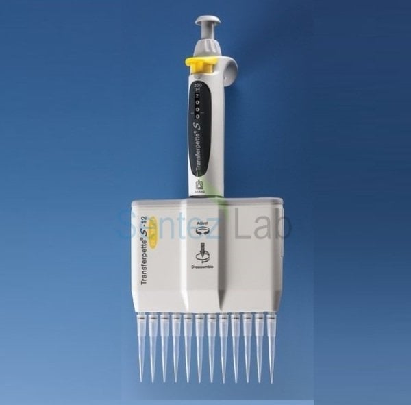 Brand Transferpette® S 12 Çok Kanallı Dijital Pipet 30-300 µL