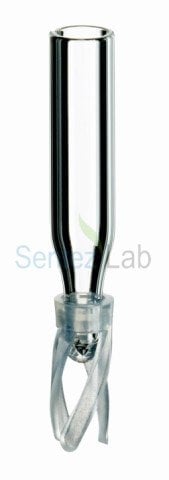 0.1ML MİCRO-INSERT, 29 X 5.7MM, CLEAR GLASS, WİTH ATTACHED PLASTİC SPRİNG 100/pack
