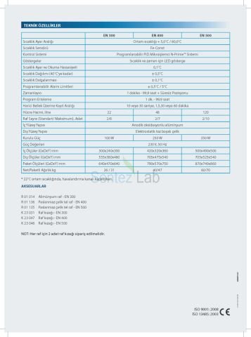 NÜVE EN 300 İnkübatör + 5... 80 °C / 22 L