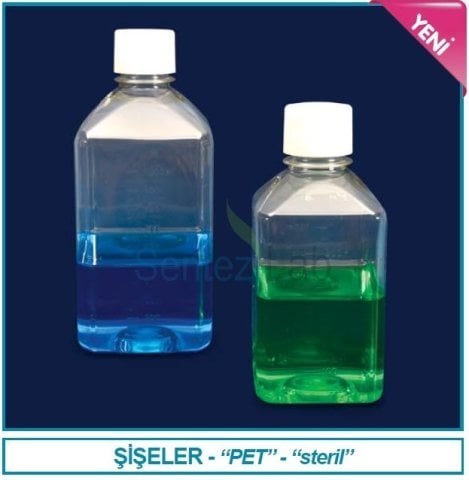 İSOLAB 061.19.901 (061.09.901) şişe - PET - steril - 1000 ml (48 adet)