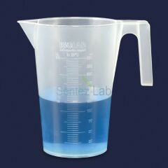 ISOLAB Beher - Kulplu - P.P - Kısa Form - Kabartma Skala - 250 ml / 120 °C Sıcaklık Dayanımı / 1 Adet