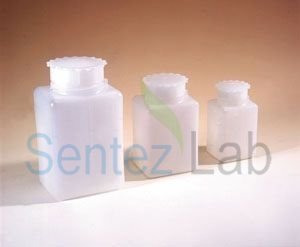 HDPE Şişe, Kare, Taksimatlı, Contalı Kapak,