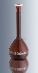 Superior Balon Cam Joje Şilifli Kapaklı Amber 500 ml 19/26  1 Adet