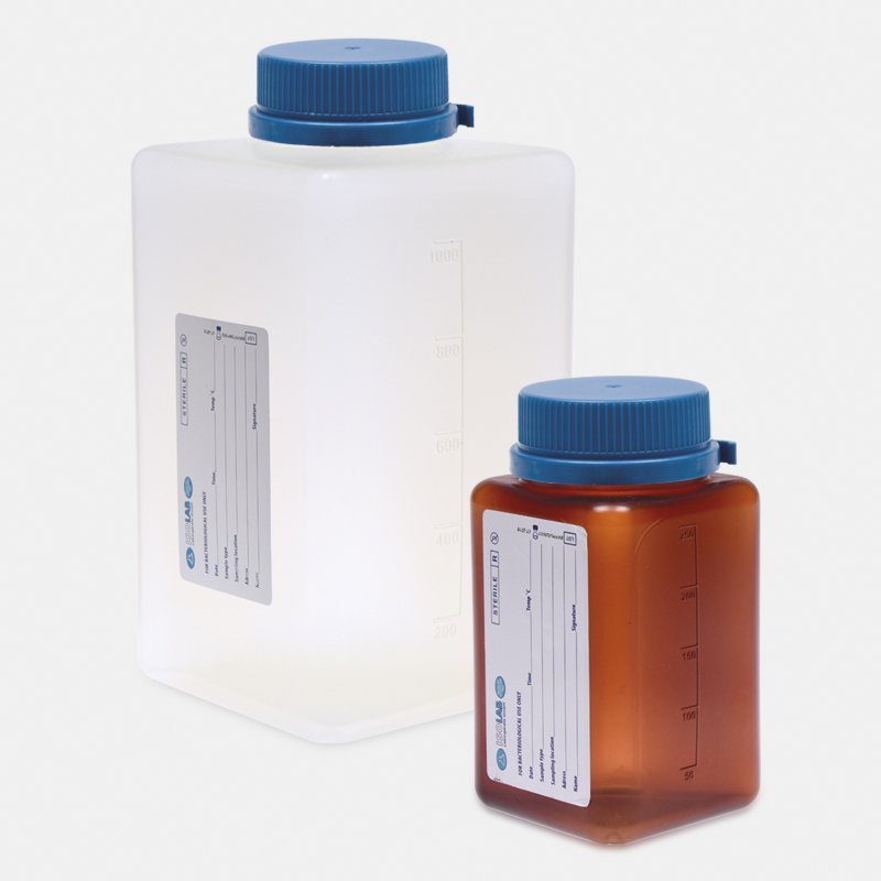 İSOLAB 061.22.901 sise - su numune - PP - sodiumtiyosülfatsız - amber - steril R - 1000 ml (30 adet)