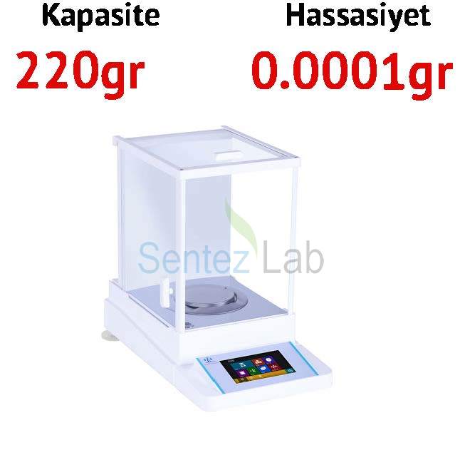 Weightlab WSA-224T Dokunmatik Ekranlı Analitik Terazi - Hassasiyet: 0,0001 gr. Max: 220 gr.