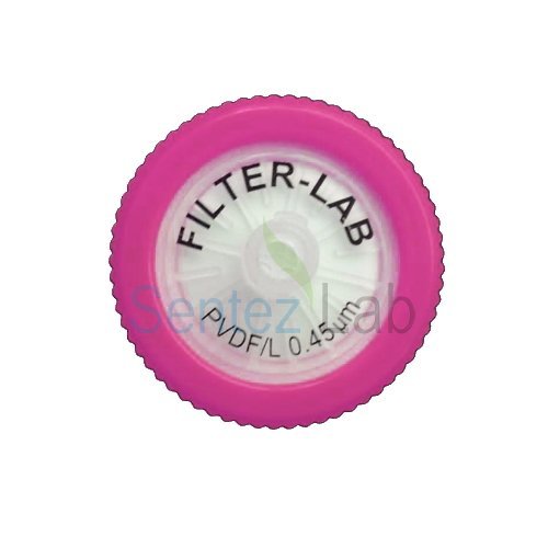 Filterlab Hidrofilik PVDF Şırınga Filtre non sterile 0.45 um Ø 25 mm 100 Adet