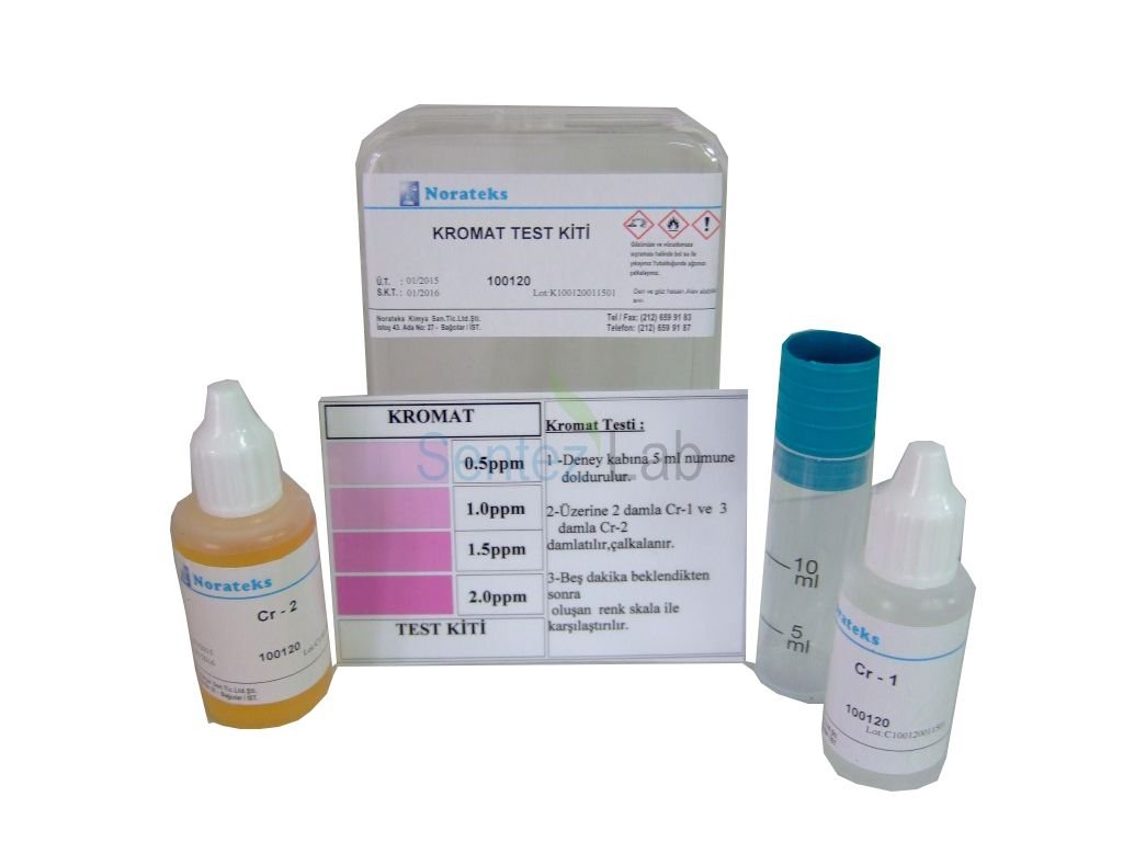 Norateks Kromat Test Kiti (0.5-1.0-1.5-2.0) ppm (mg/lt)