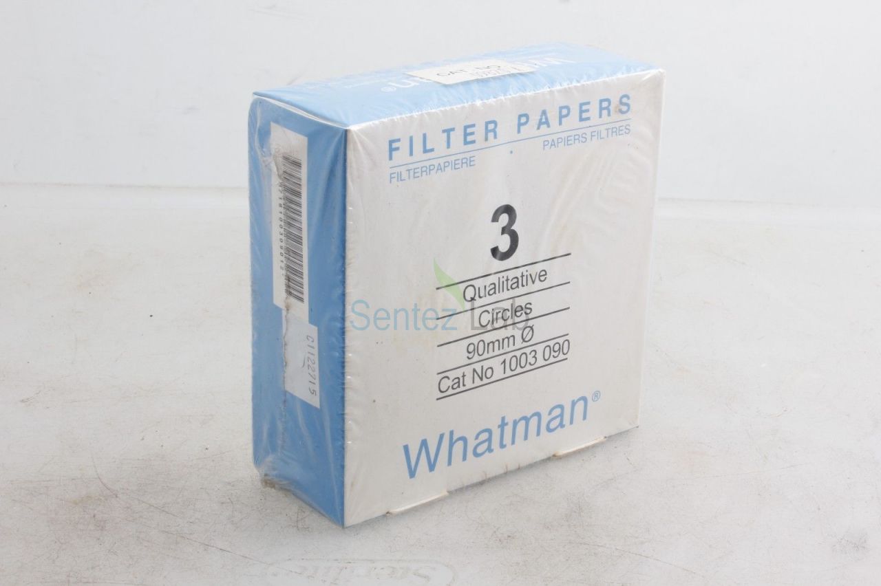 Whatman ™ 1003-070 Sınıf 3 Kalitatif Filtre Kağıdı, Çap: 70mm, Gözenek Boyutu: 6µm (100'lü paket)