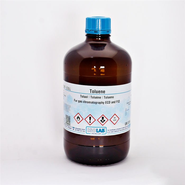 ISOLAB TOLUENE ≥ 99.8%, FOR GAS CHROMATOGRAPHY ECD AND FID CAS 108-88-3 2500 ML