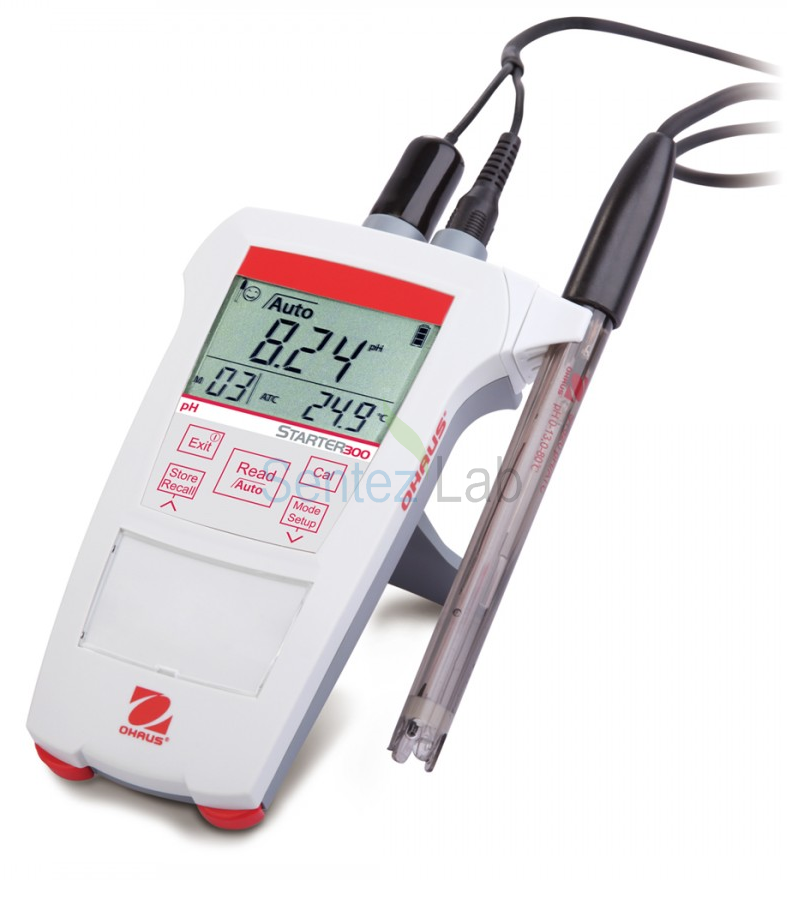 Ohaus ST 300 pH-G Portatif pH Metre  ST270 Peynir Probu ile 0.00...14.00 pH  / -1999... 1999 mV /  0... 100 °C