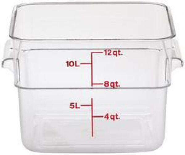 Cambro Polikarbon Kare Saklama Kabı Şefaf 11.4 Lt