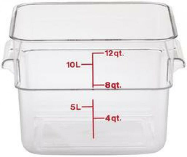 Cambro Polikarbon Kare Saklama Kabı Şefaf 11.4 Lt