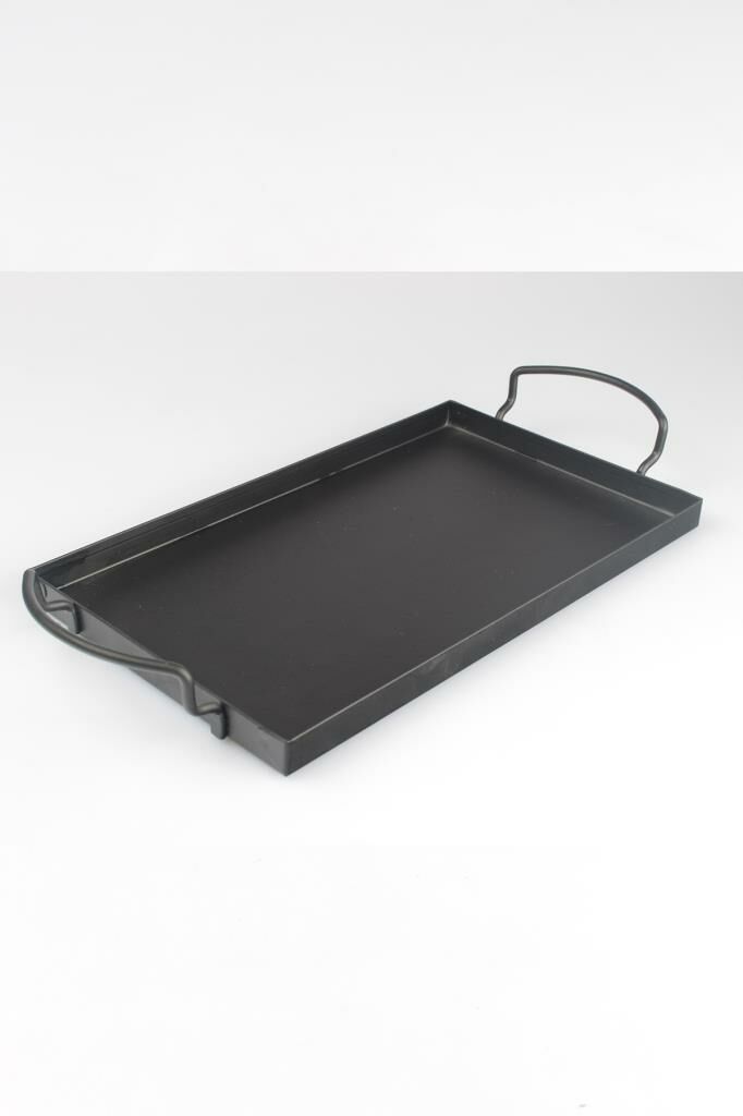 İkram Dünyası Galvaniz Sunum Tepsi Mat Siyah 25*37 cm