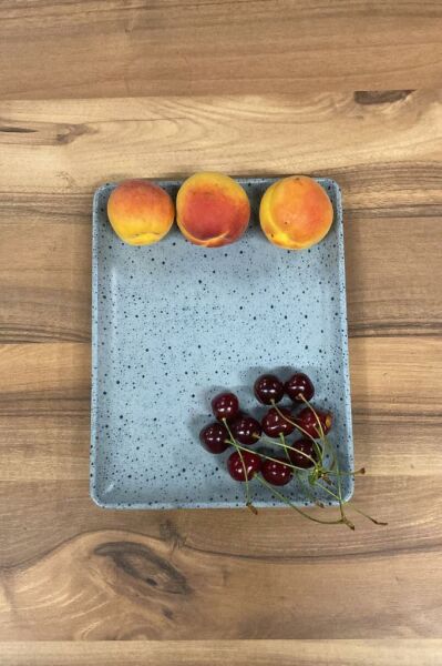 Kütahya Porselen 18X13 cm dikdörtgen Servis-Pasta-Kahvaltı ve Sunum Tabağı 2 li
