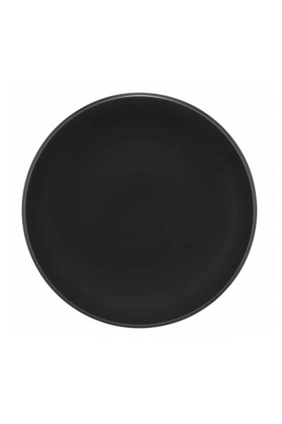 Kütahya Porselen Bordo Serisi 32 cm Plate Siyah Düz Tabak