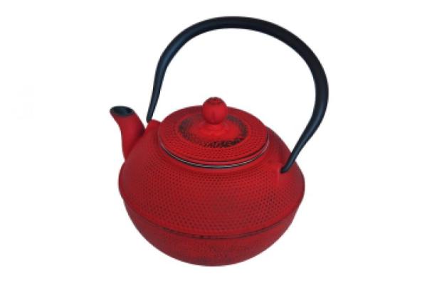 Bambum Linden - Menekşe 1200 ml Kırmızı Döküm Çaydanlık