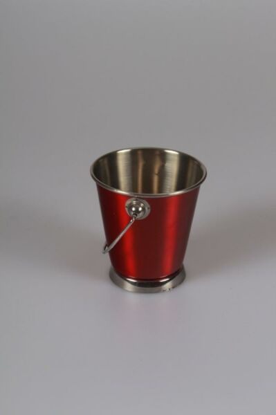 Kapp Sunumluk Kırmızı Kova 9 Cm