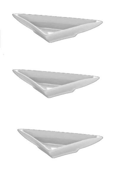 Kütahya Porselen Tavola 15 cm Mini Üçgen Kahvaltı,Sos,Meze,Çerez Kasesi