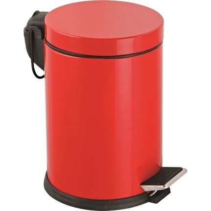 İkram Dünyası 5 Litre Pedallı Çop Kovası Kırmızı