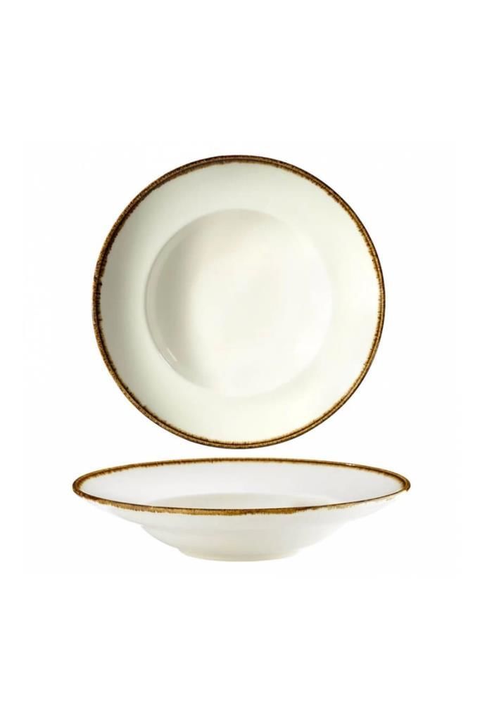 Kütahya Porselen Risus 27 cm Makarna Tabağı Krem