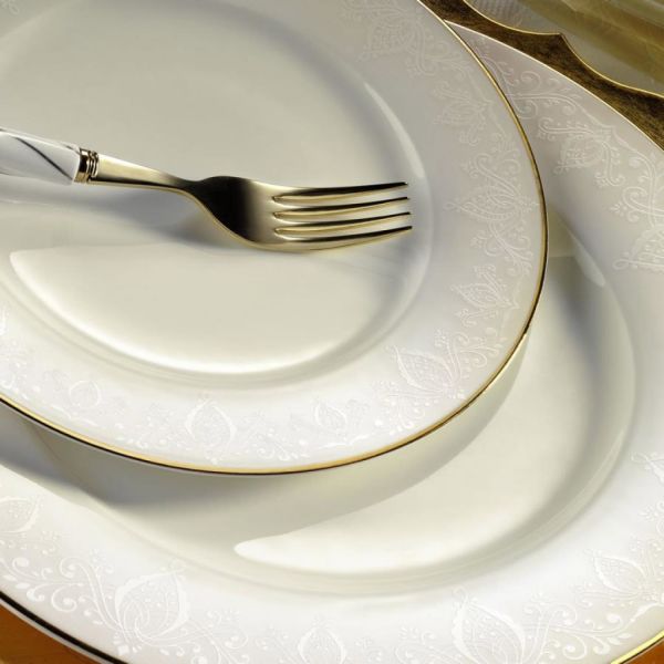 Kütahya Porselen Bone Kalipso 62 Parça 92794 Desenli Yemek Takımı