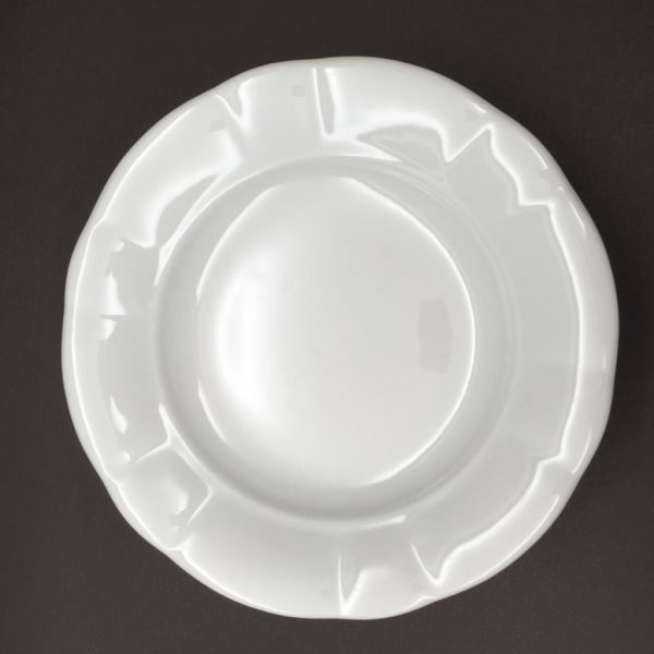 Porselen Papatya Oluklu Yemek Tabağı 18 cm 12 adet