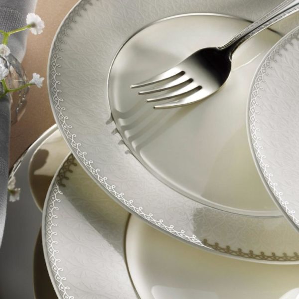 Kütahya Porselen 30 Parça Bone Kalipso 9822 Desenli Yemek Takımı