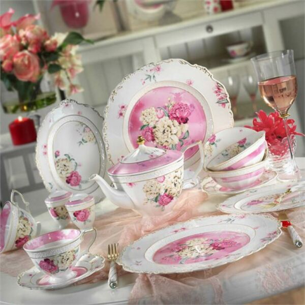 Kütahya Porselen Bone China 38 Parça 21100 Desen Kahvaltı Takımı