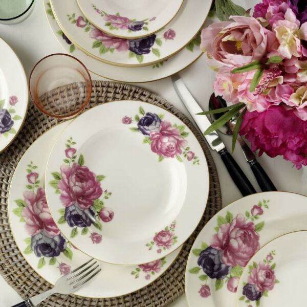 Kütahya Porselen Bone Jasmine 24 Parça Yemek Seti 9425