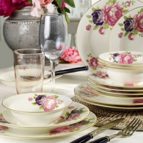 Kütahya Porselen Bone Jasmine 24 Parça Yemek Seti 9425
