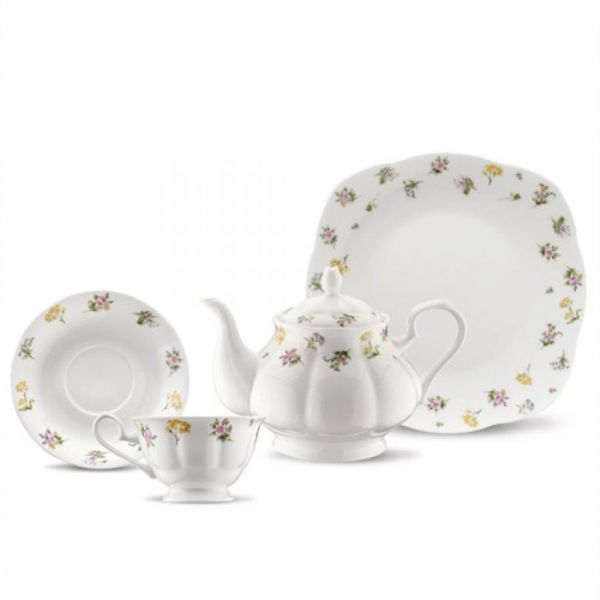 Kütahya Porselen Bone China 44 Parça 50107 Desen Kahvaltı Takımı