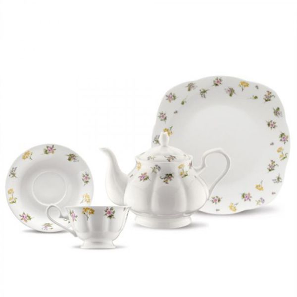 Kütahya Porselen Bone China 44 Parça 50107 Desen Kahvaltı Takımı
