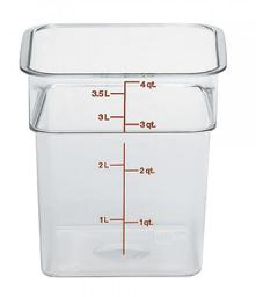 Cambro Polikarbon Kare Saklama Kabı Şeffaf 1.9 Lt