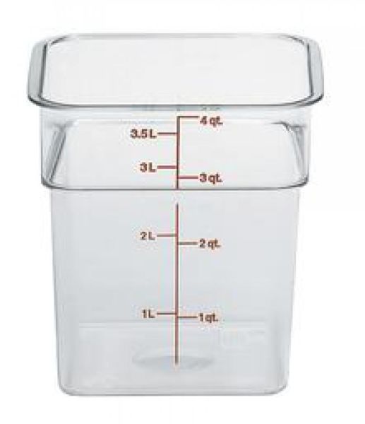Cambro Polikarbon Kare Saklama Kabı Şeffaf 1.9 Lt