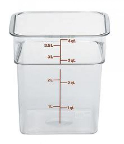 Cambro Polikarbon Kare Saklama Kabı Şeffaf 1.9 Lt