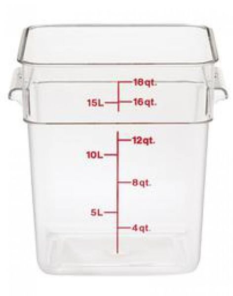 Cambro Polikarbon Kare Saklama Kabı Şeffaf 17.2 Lt