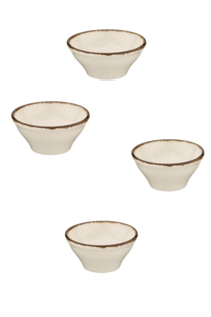 Kütahya Porselen Minimal Reçellik Sosluk Çerezlik Mezelik Joker Kase 10 cm 4 lü