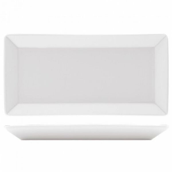 Kütahya Porselen Perge Kayık Tabak Dekorsuz 24*12 Cm