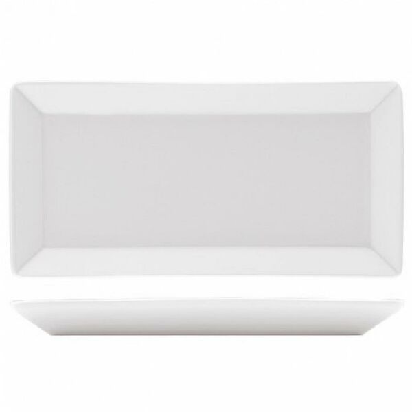 Kütahya Porselen Perge Kayık Tabak Dekorsuz 24*12 Cm