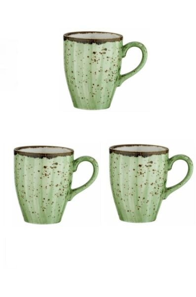 Kütahya Porselen 240 cc Çay Kahve Kupa Mug 3 lü
