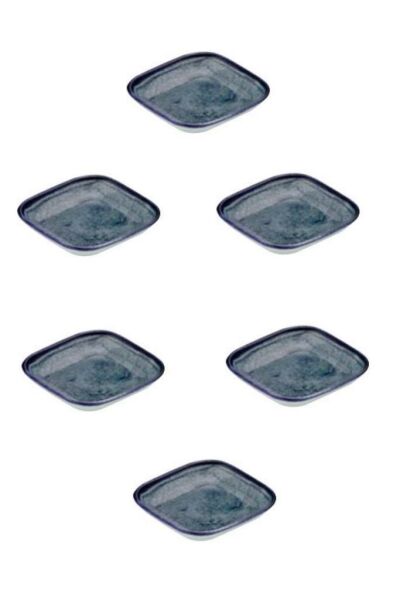 Kütahya Porselen Kahvaltı, Sosluk,Reçellik, 12 cm 6 lı Kare Tabak