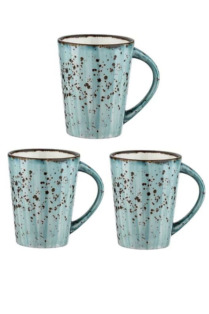 Kütahya Porselen 240 cc Çay Kahve Kupa Mug 3 lü