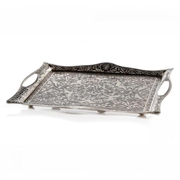 Sena Kulplu Dikdörtgen Tepsi Zam Sarı 30*15 CM. 98027-06