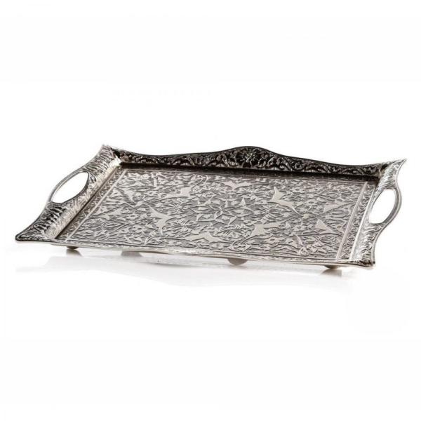 Sena Kulplu Dikdörtgen Tepsi Zam Sarı 30*15 CM. 98027-06