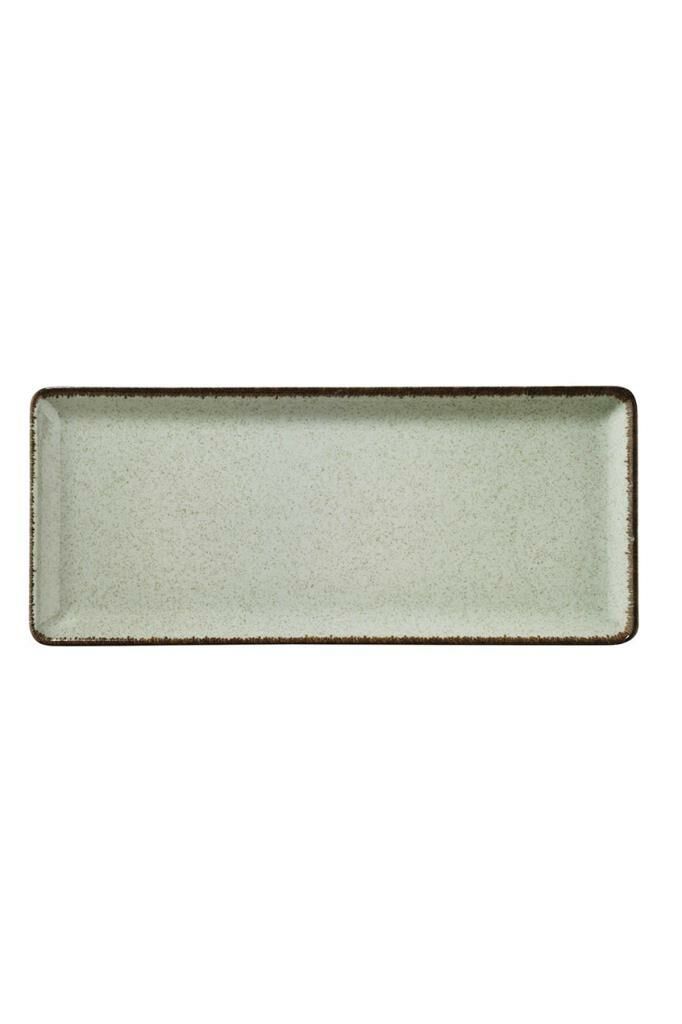 Pearl 35x15 cm Dikdörten Düz Tabak Yeşil