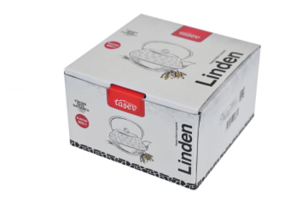 Bambum Linden - Papatya 800 ml Kırmızı Döküm Çaydanlık