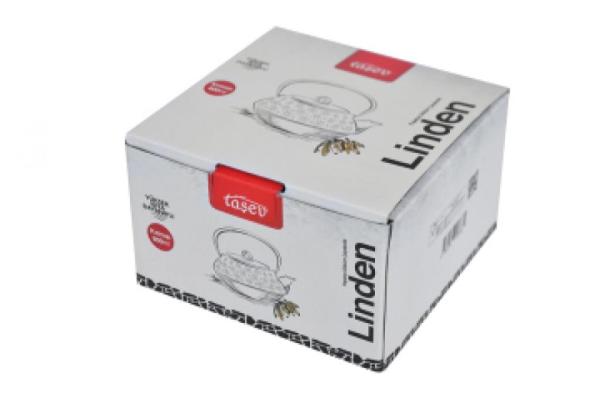 Bambum Linden - Papatya 800 ml Kırmızı Döküm Çaydanlık