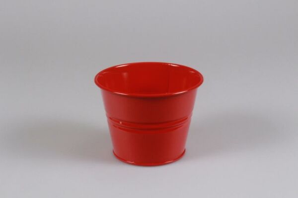 Galvaniz Kova Mat Kırmızı Renk 14 Cm