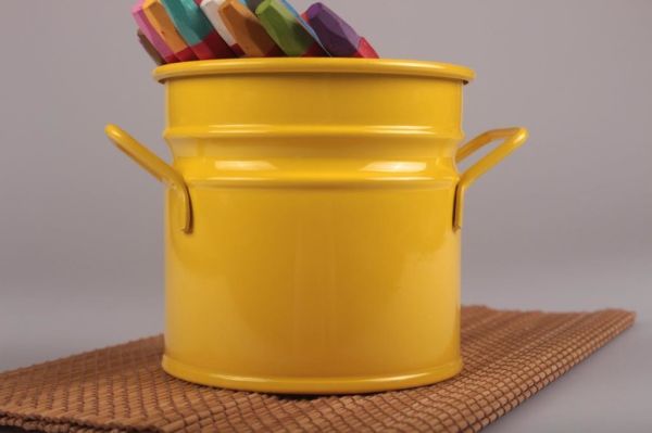 Galvaniz Kova Sarı Renk 11.5 Cm